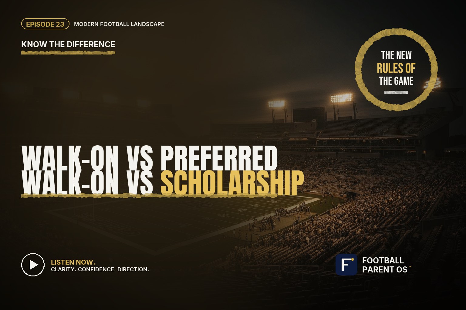Walk-On vs Preferred Walk-On vs Scholarship